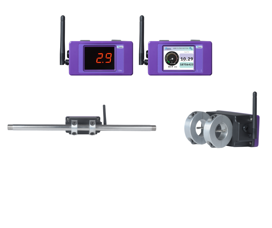 Kalki clamp-on thermal mass compressed air flow meter