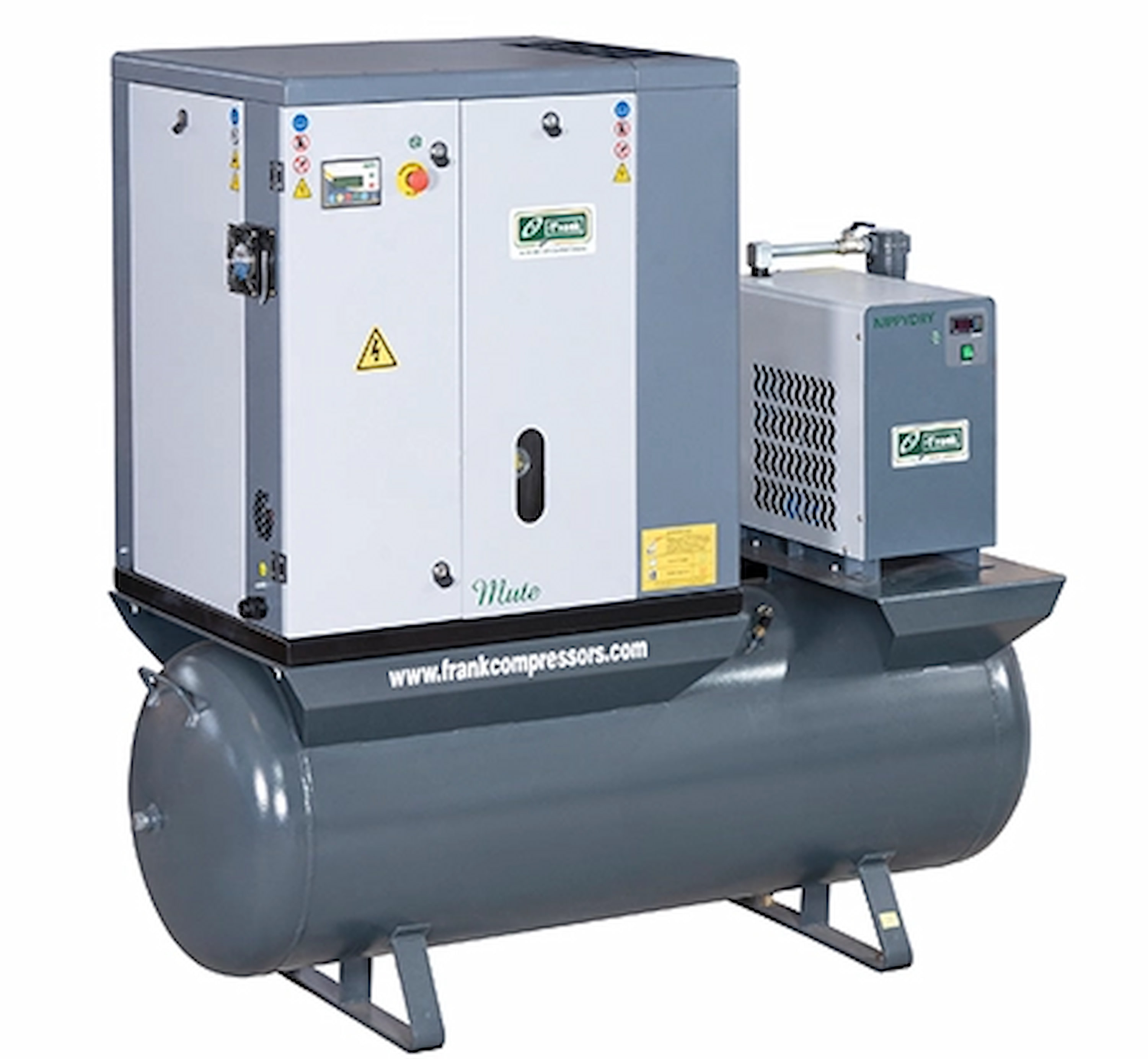 Rotary screw air compressor for continuous industrial duty